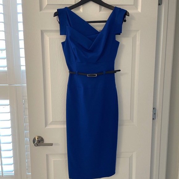 Fitted, Black Halo Jackie O Dress, Bright Royal Blue, BranNew with Tags Attached - Picture 4 of 10